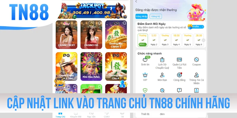 Cập nhật link vào trang chủ TN88 chính hãng 100%